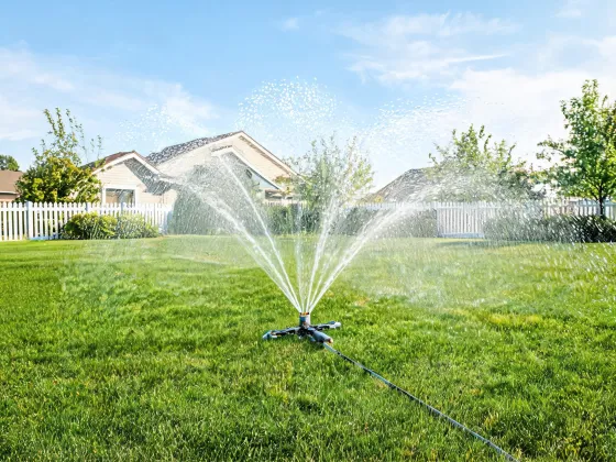 Wide lawn coverage sprinkler